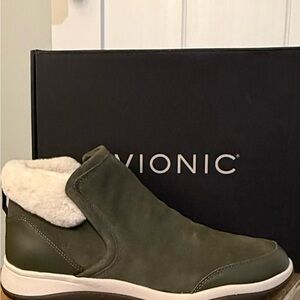 Vionic Olive Ankle Boots